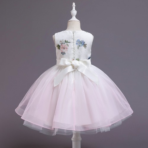 Blumenmädchen Prinzessin Tutu Kleid Brautjungfer Hochzeit Party für Kinder Festzug Kleid - Bild 14 von 47