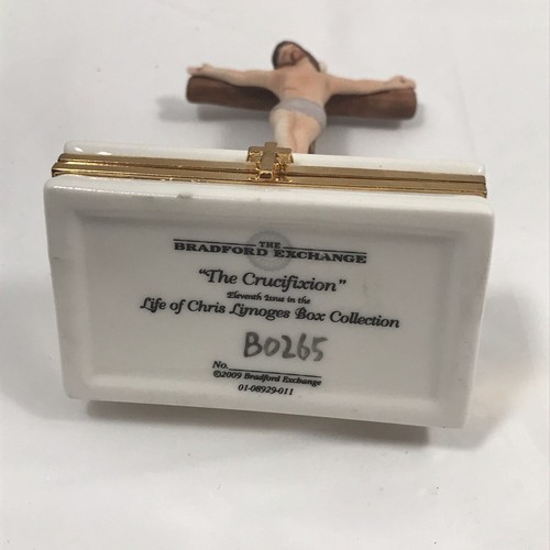 The Crucifixion Life Of Christ Limoges Collection Lmt Edition Trinket Pill Box - Picture 5 of 6