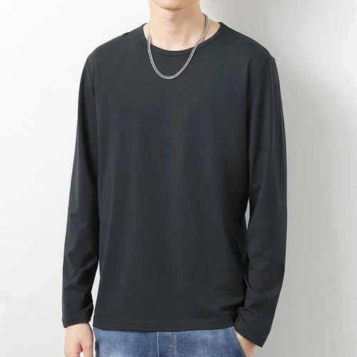 Herren Pullover T-Shirts Locker Rundhals Langarm Oberteile Streetwear Freizeit T-Shirt - Bild 31 von 40