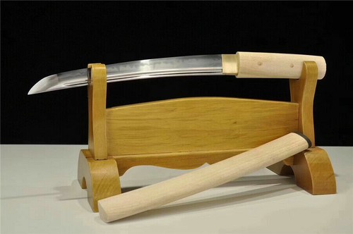 Sharp Japanese Short Sword Tanto Samurai Katana Clay Tempered Steel Blade Dagger - Imagen 2 de 11