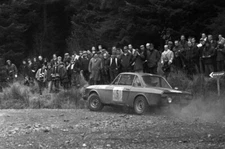 Hannu Mikkola Jyrki Ahava Lancia Fulvia coupe 1968 Rally Car Old Photo 2