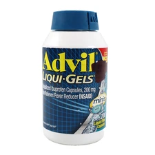 Advil Liqui-Gels mini Pain Reliever Fever Reducer 200mg 200ct EXP 12/2025+