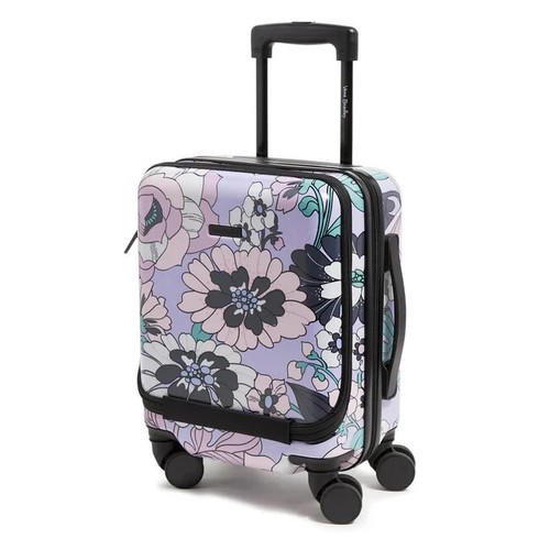 Vera Bradley Mini Hardside Spinner Suitcase Luggage Aloha Blooms Lavender Carry - Picture 2 of 4