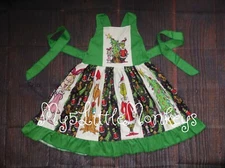 NEW Boutique Grinch Whoville Twirl Girls Christmas Dress