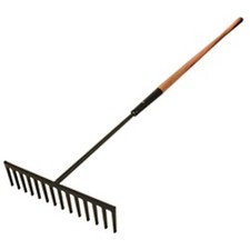Kraft Tool Professional Asphalt Rake, Wood Handle, Steel Head and Shank