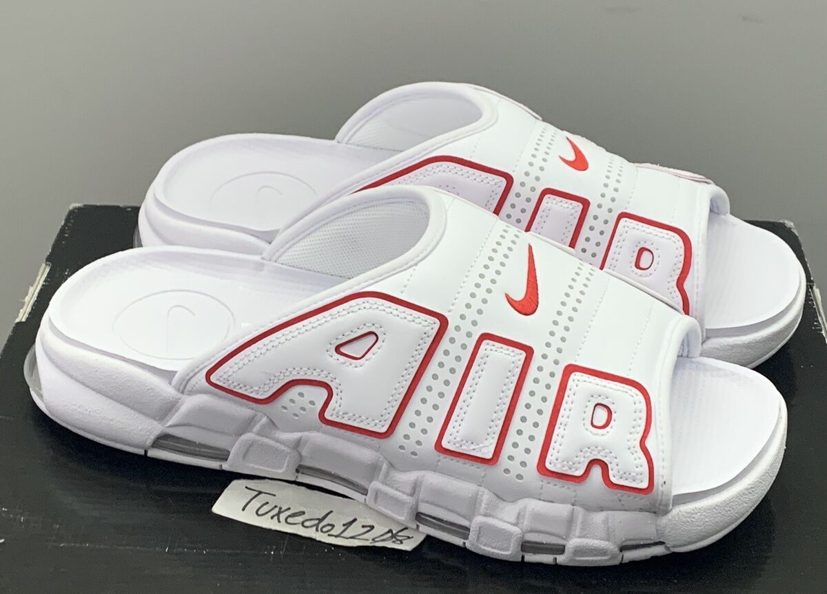 DS Nike Air More Uptempo Slide Sandals sz13 University Red DS Nike Air More Uptempo Slide Sandals sz13 University Red