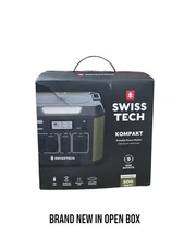 Swiss Tech 200W Portable Power Station, 193Wh, Solar Generator for Camping and T