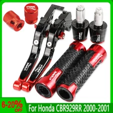 For Honda CBR929RR 2000-2001 Hand Grips Bar Ends Caps Brake Clutch Levers Sets