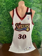 1999-00 Philadelphia 76ers Basketball #30 Billy Owens Game Jersey Size 50+4