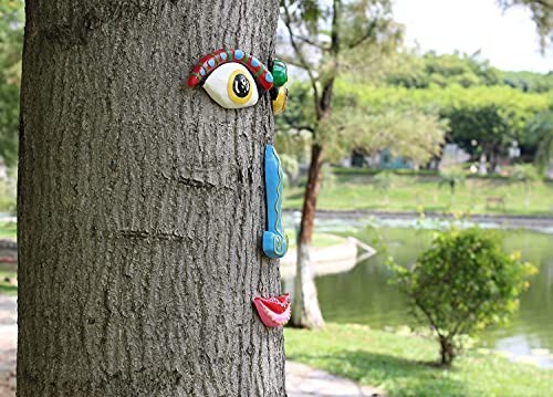 Tree Faces Decorations Outdoor Weather Resistance Garden Tree Art Faces Decor - Picture 7 of 8