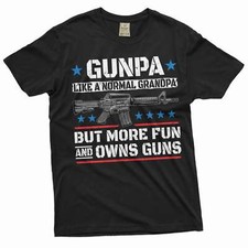 Men's Gunpa Shirt Grandpa Grandfather pro Gun Shirts 2nd amendment Patriotic tee