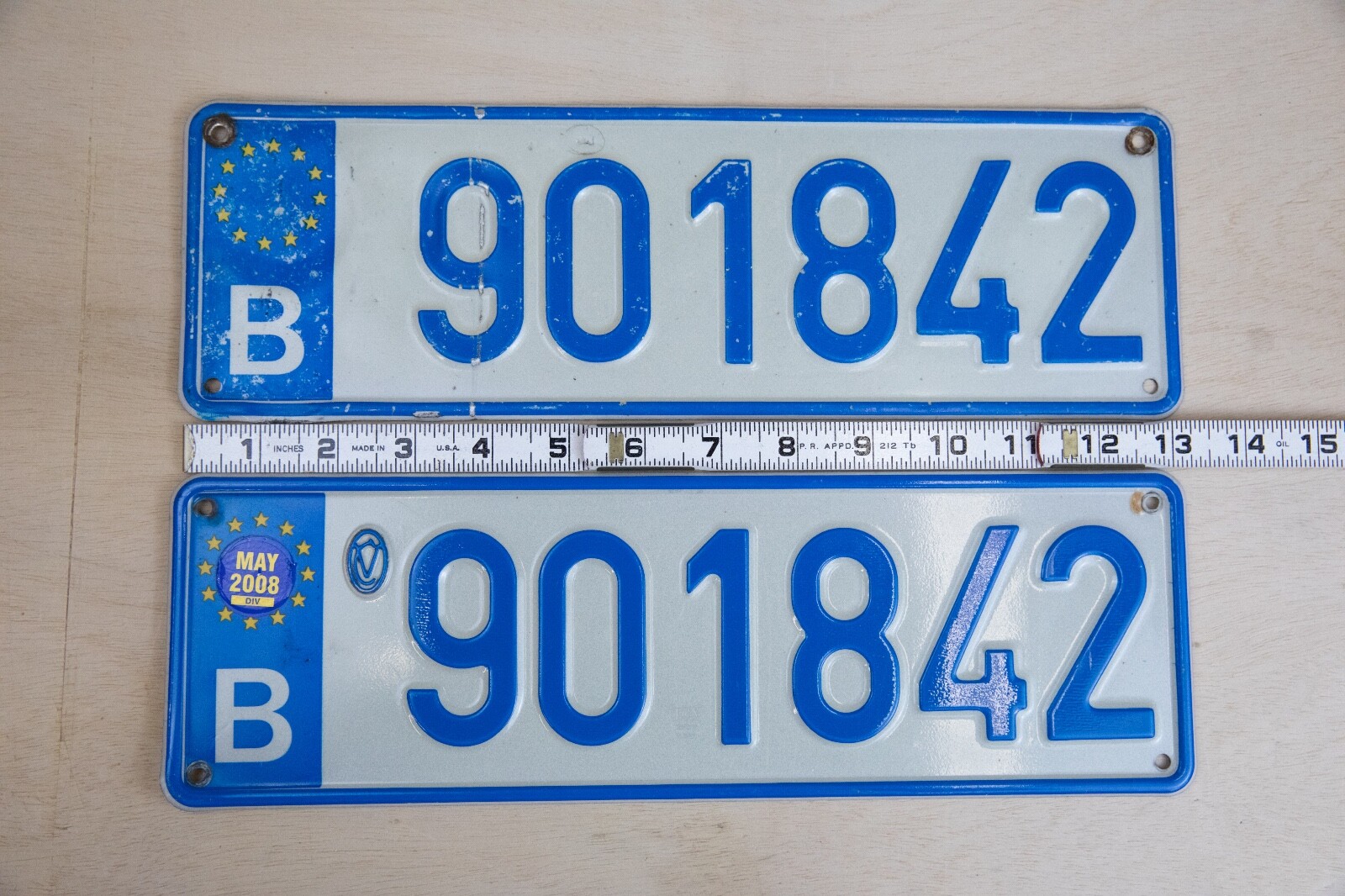 Lot License Plate Europe Expired Tags US Forces Germany Europe Pairs