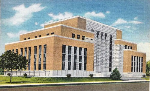 Vintage Leinen Postkarte - Kai Grafschaftsgericht Haus, Tucumcari, N. M.  - Bild 1 von 2