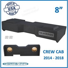 Chevy Silverado Crew-Cab 2014-2018 8" Dual Sub Box Dual 8" Sub Woofer Enclosure