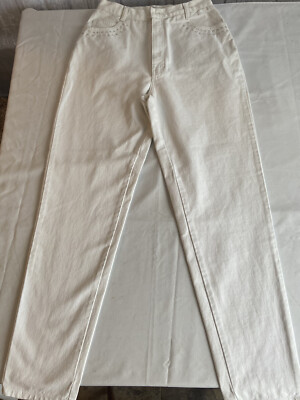 David David Women's High Rise Skinny Jeans White size 14