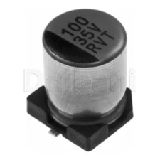 10PCS 35V100MF6.3x7.7 New SMD Capacitor 35V 100UF 6X7MM