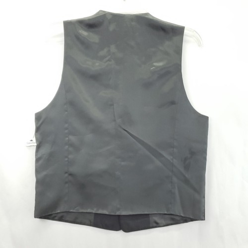 NEW Calvin Klein Vest Waistcoat Mens Medium Black Wool V-Neck Classic Formal - Picture 2 of 12