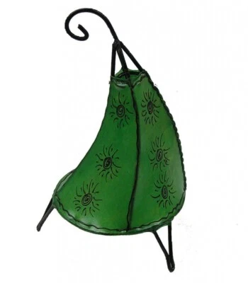 Orientalische Marokkanische Stehlampe Leder Lampe Hennalampe Lederleuchte Tisir - Bild 1 von 4