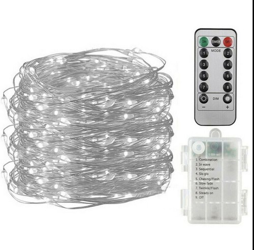 50-100 LEDs Battery Operated Mini LED Copper Wire String Fairy Lights W/ Remote - Picture 15 of 15