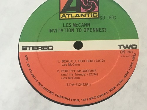 LES McCANN - Invitation To Openness ~ ATLANTIC 1603 w/Yusef Lateef, Dupree RARE - Picture 6 of 6