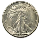 1945-P Philadelphia Walking Liberty Silver Half 50c Uncirculated BU+