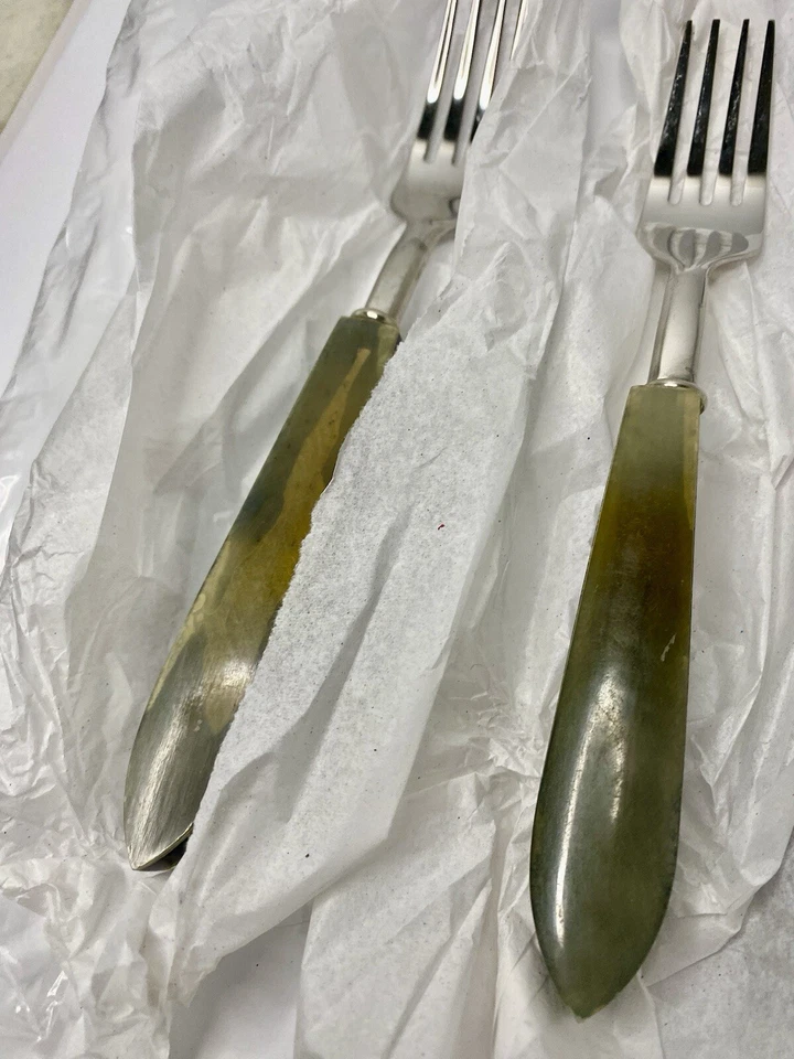 Cubiertos Pottery Barn Horn 2008-2009 bocina genuina 5 piezas ajuste de lugar leer #3 Foto 4 de 4