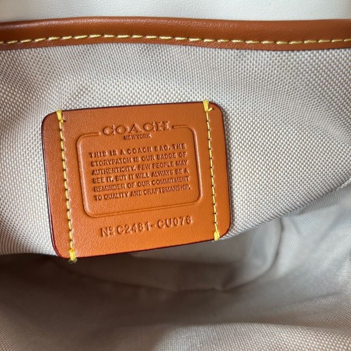 Bolso Mochila COACH CU076 Tabby Oro Blanco Outlet Cadena Nueva - Imagen 8 de 9
