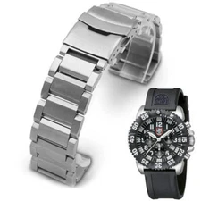 Metal Replacement Watch Band Fits Luminox Sea Colormark Dive 3180 3181 3183 #003