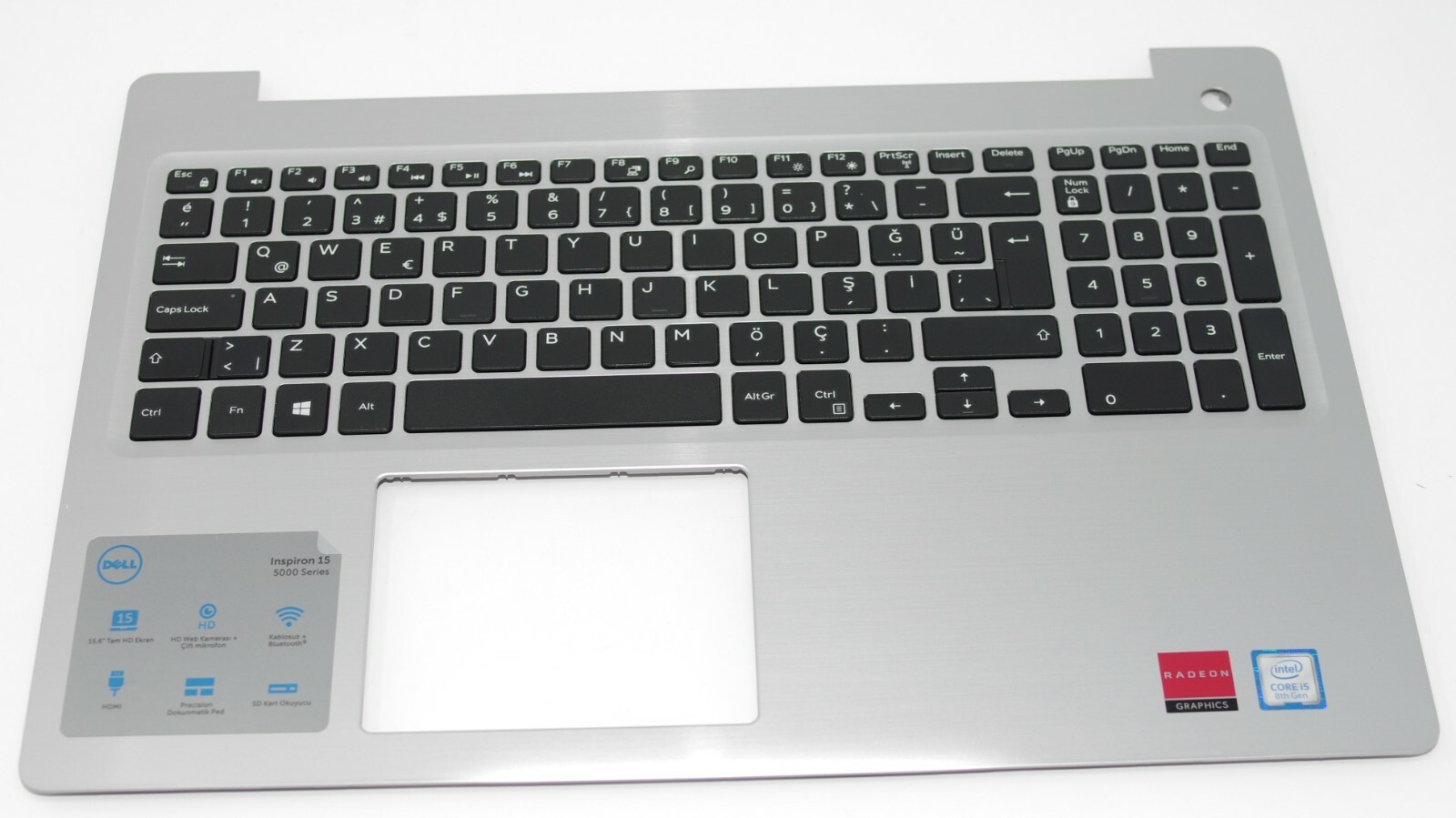 Dell Inspiron 15 5570 5575 Palmrest Turkish Q Keyboard Assem