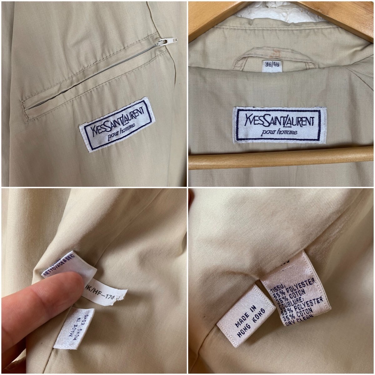 Vintage 90s YSL Yves Saint Laurent Double Breasted Trench sz Vintage 90s YSL Yves Saint Laurent Double Breasted Trench sz