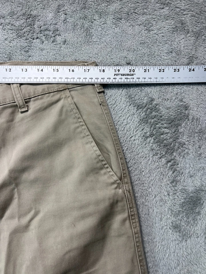 Magellan Khaki Pants Mens 36x28 Beige Chino Flat Front Twill Casual Outdoor 1 - Image 3 of 4