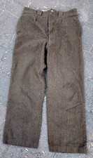VTG 40  s French Army Thick Winter Wool Pants Size 34 X 30 WW2