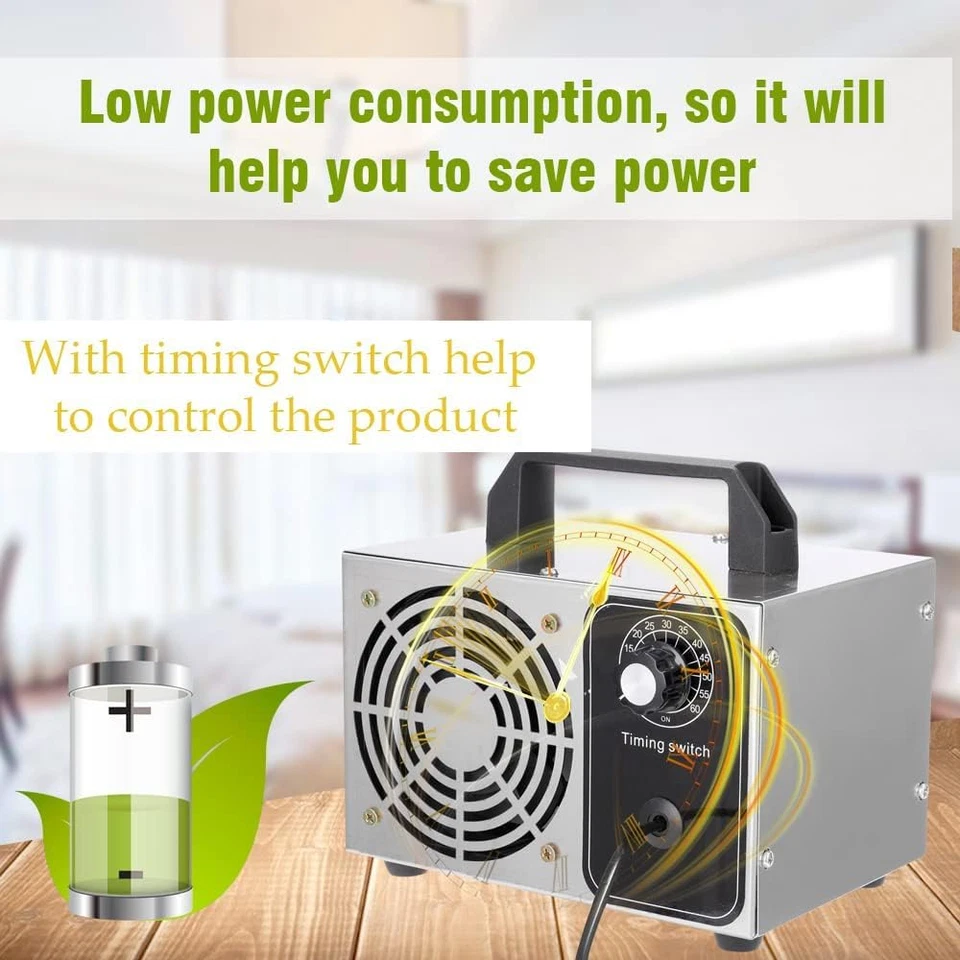 Generatore Di Ozono Professionale 32.000Mg/H，Ozonizzatore Purificatore Aria 220V - Immagine 2 di 4