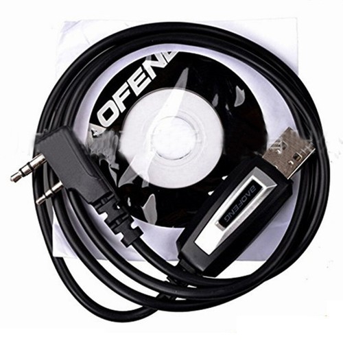 50km Baofeng USB Kabel programowy i CD do UV-6R UV-B5 UV-82 Walkie Talkie - Zdjęcie 6 z 8