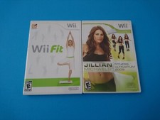 NINTENDO WII FIT & JILLIAN MICHAELS FITNESS ULTIMATUM 2009 With Manuals- fitness