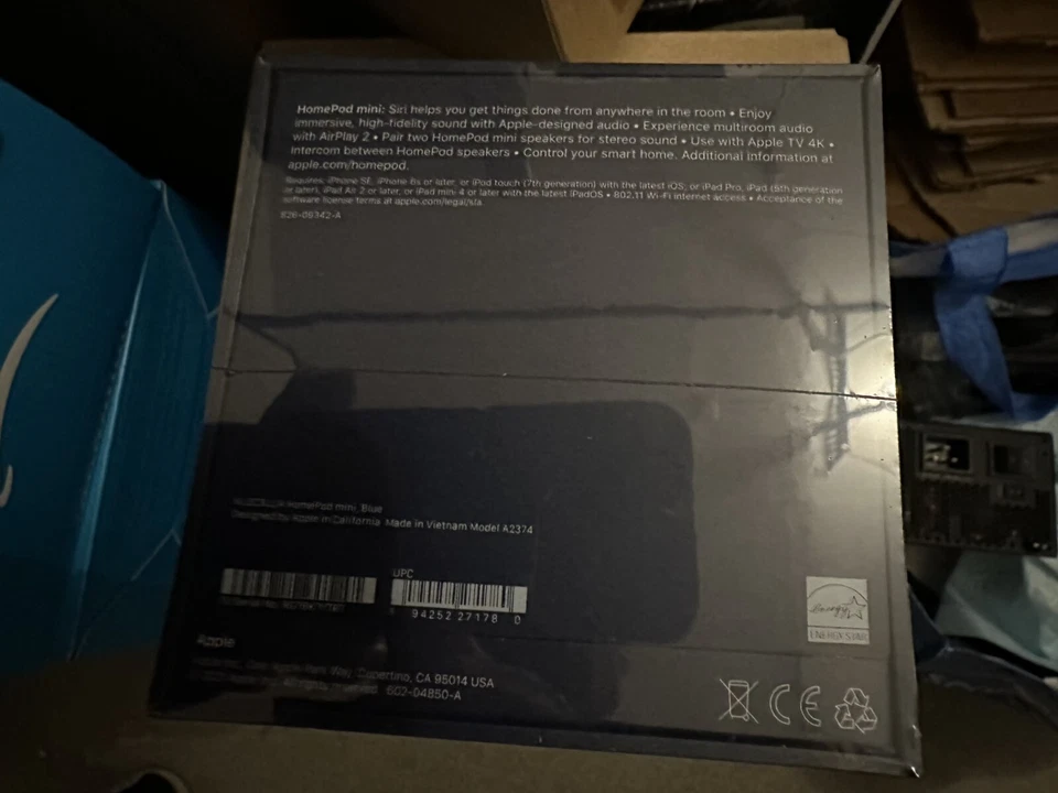 Apple MJ2C3LL/A HomePod mini Smart Speaker - Blue New - Image 3 of 3