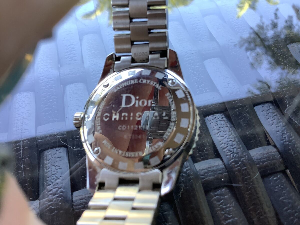 DIOR CHRISTAL DIAMOND/BLACK SAPPHIRE & STEEL LADIES DIOR CHRISTAL DIAMOND/BLACK SAPPHIRE & STEEL LADIES