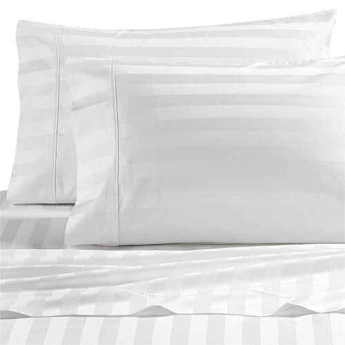 Wamsutta Dream Zone Stripe 1000-Thread-Count PimaCott King Sheet Set in White