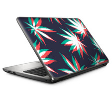 Universal Laptop Skins wrap for 15" - 3D Holographic Week Pot Leaf