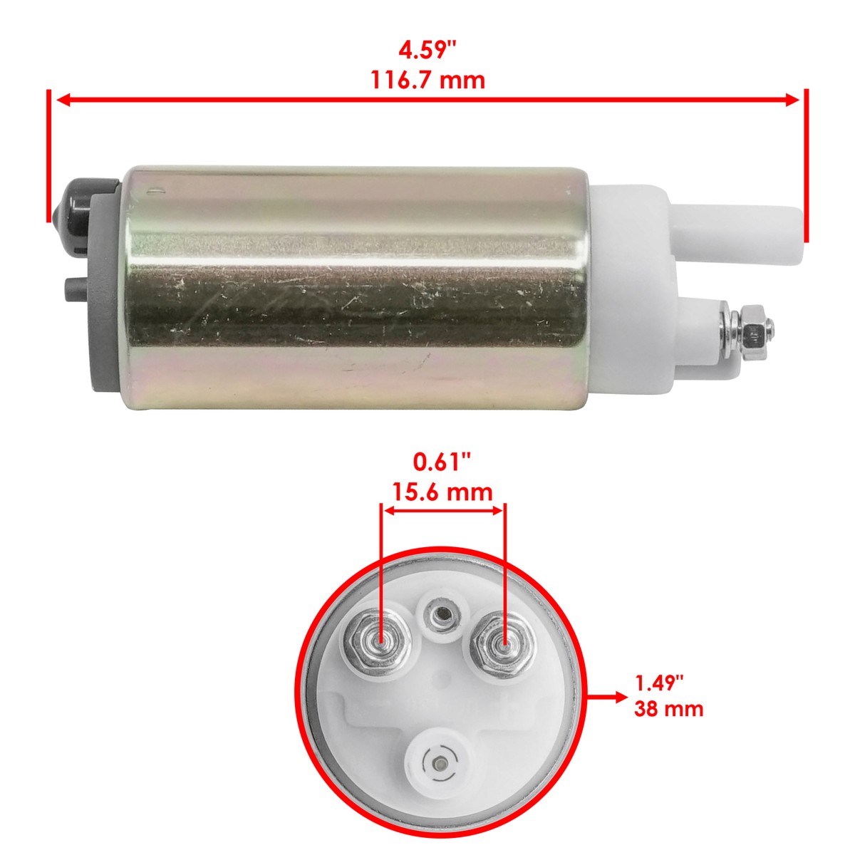YAMAHAさん用 Caltric Yamaha 5PX-13907-00-00 5PX-13907-01-00 Fuel Pump w/ Filter