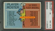 1963 Fleer  Baseball Checklist PSA 8 (9259)