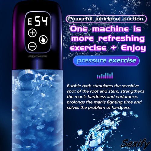 Water Penis Pump Vacuum Bath Enlargement Erection Extender Hydro Pump Sex Toy - Picture 18 of 24