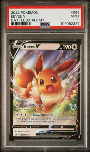 Eevee V - SWSH065 - Black Star Promo - Battle Academy - PSA 9 - Pokemon TCG