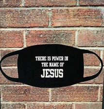 Bible Verse Face Mask /COTTON/Black /biblical Face Mask/Christian Face Mask