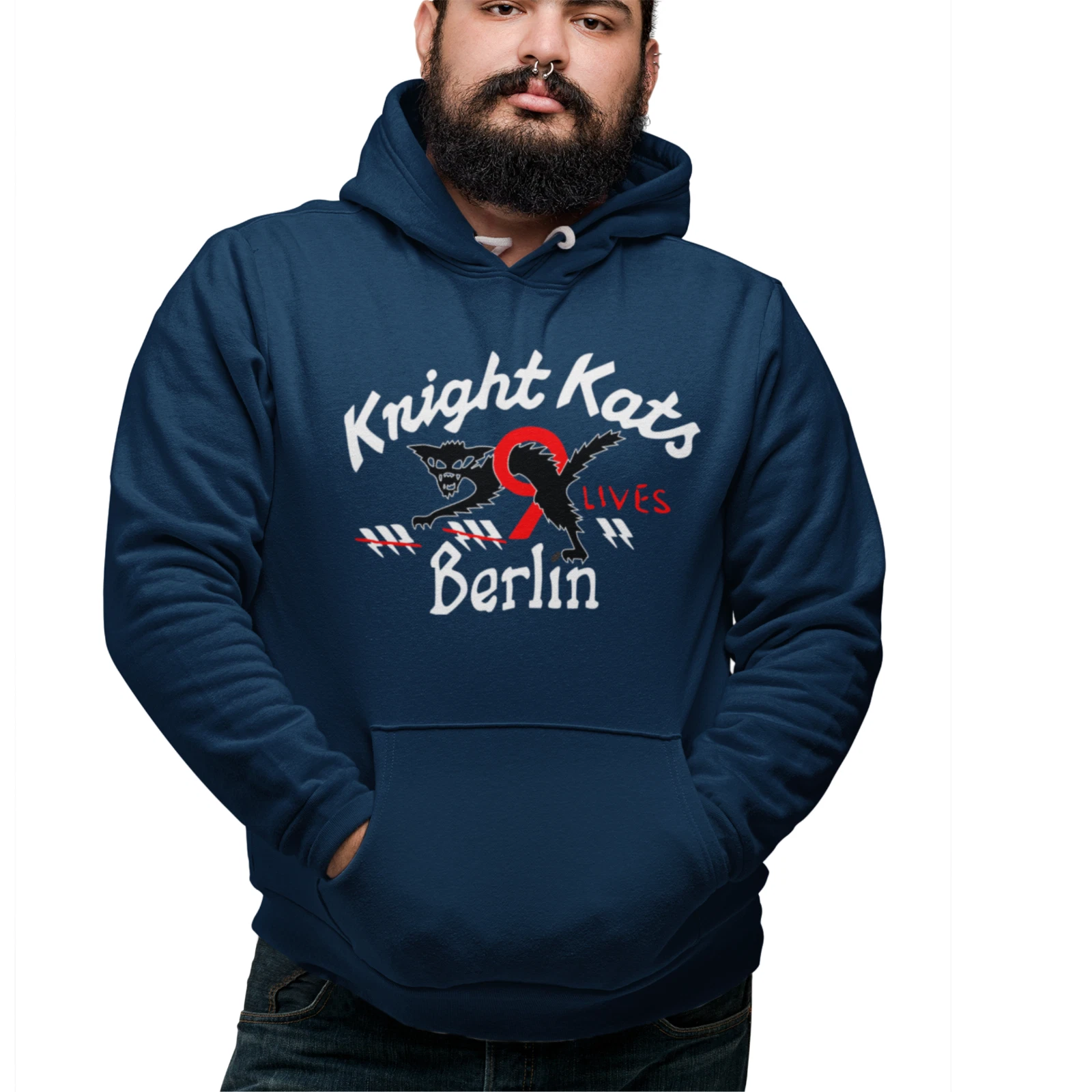 Vintage WW2 German Knight Kats Motorcycle Biker Club Premium Hooded Sweatshirt