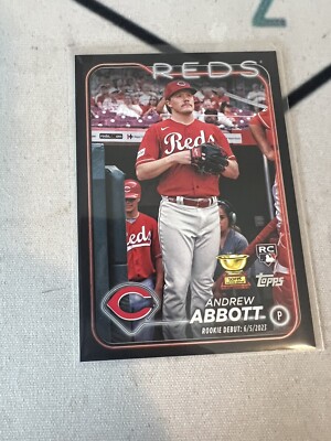 2024 Topps Update Series Black /74 Andrew Abbott, Cincinnati Reds RC Rookie
