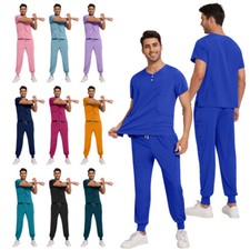 Niaahinn Unisex Medical Scrub Set - Versatile Jogger Style for Men  Women