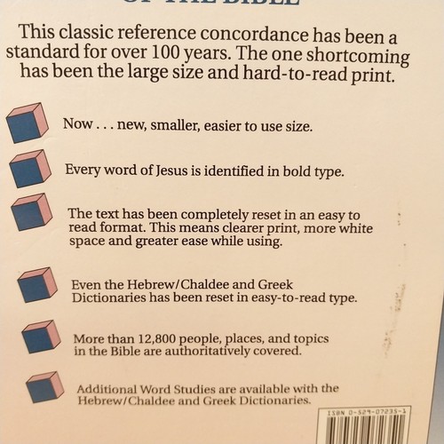 Strong's Exhaustive Concordance Of The Bible Greek Hebrew Dictionary 1992 W/DJ - Picture 4 of 20