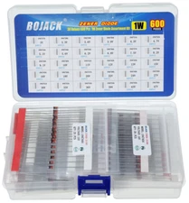 BOJACK 30 Values 600 Pcs 1W Zener Diodes Assortment Kit