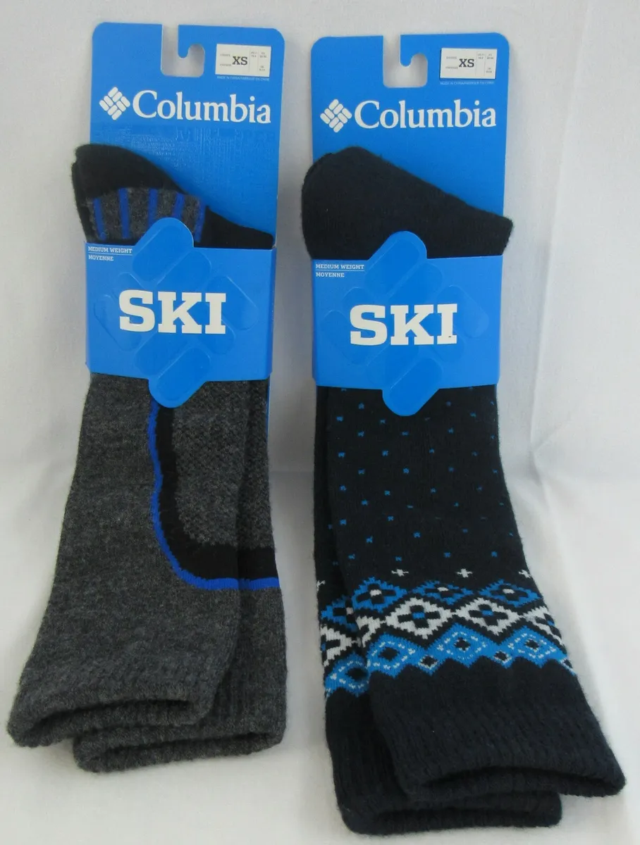 Lot of 2 Columbia Ski Medium Weight Socks Thermolite Size Extra | eBay